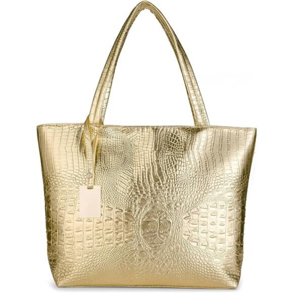 Purse and Handbag for Women Crocodile Satchel Large Shoulder Tote Bag - Picture 2 of 7